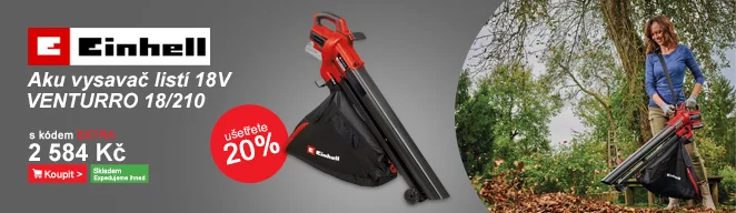 Aku vysavač listí 18V bez aku VENTURRO 18/210 Einhell 3433625