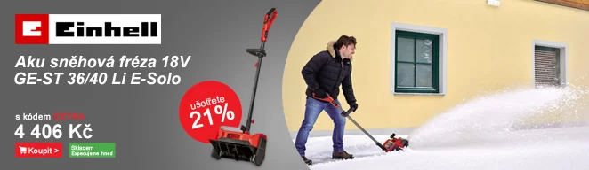 Aku sněhová fréza 18V/bez aku GE-ST 36/40 Li E-Solo Einhell 3417