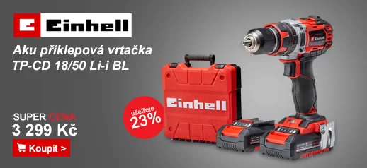 Aku příklepová vrtačka 18V/2x2,0Ah TP-CD 18/50 Li-i BL Cordless