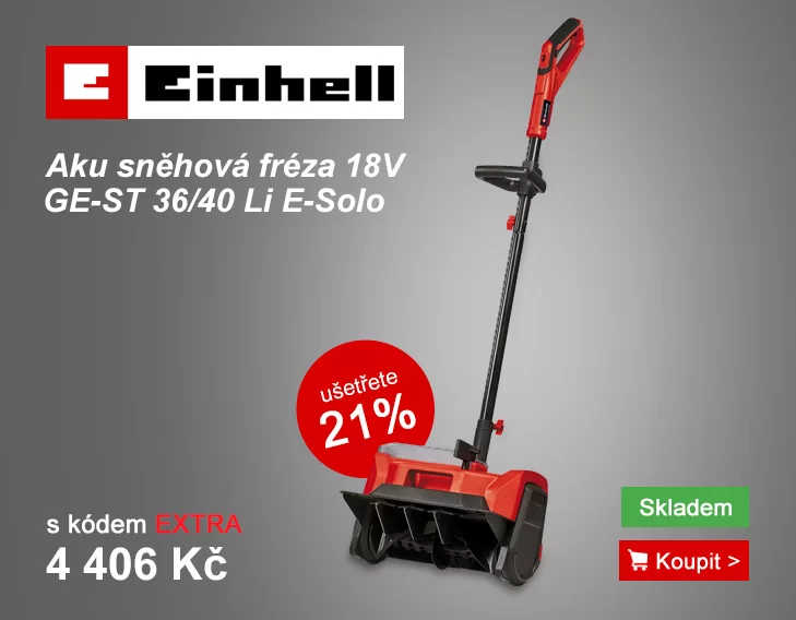 Aku sněhová fréza 18V/bez aku GE-ST 36/40 Li E-Solo Einhell 3417