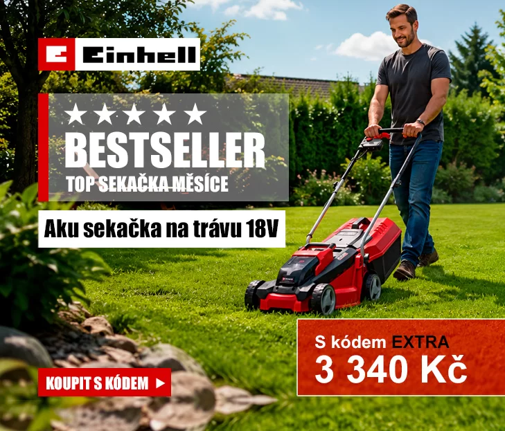 Aku sekačka na trávu 18V GE-CM 18 Li Set (2x3,0Ah) Einhell 34139