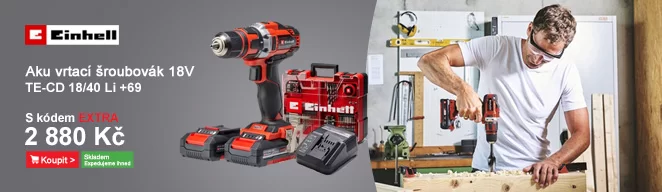 Aku vrtací šroubovák - sada 18V/2x2,0Ah TE-CD 18/40 Li +69 Einhe