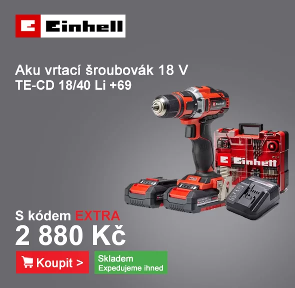 Aku vrtací šroubovák - sada 18V/2x2,0Ah TE-CD 18/40 Li +69 Einhe