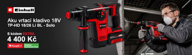 Aku vrtací kladivo 18V/bez aku TP-HD 18/26 Li BL - Solo Einhell 