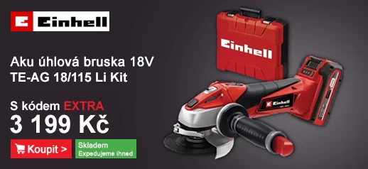 Aku úhlová bruska 18V/3,0Ah TE-AG 18/115 Li Kit (1x3,0Ah) Einhel