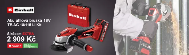 Aku úhlová bruska 18V/3,0Ah TE-AG 18/115 Li Kit (1x3,0Ah) Einhel