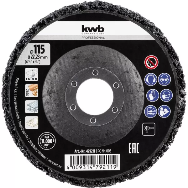 Čistící kotouč do úhlové brusky Univers.Cleaning Wheel 115 Blk