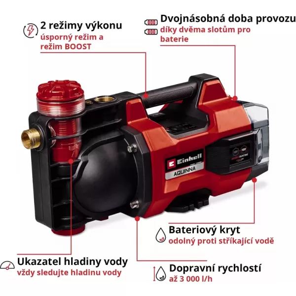 Aku zahradní čerpadlo 18V bez aku Einhell 4180430