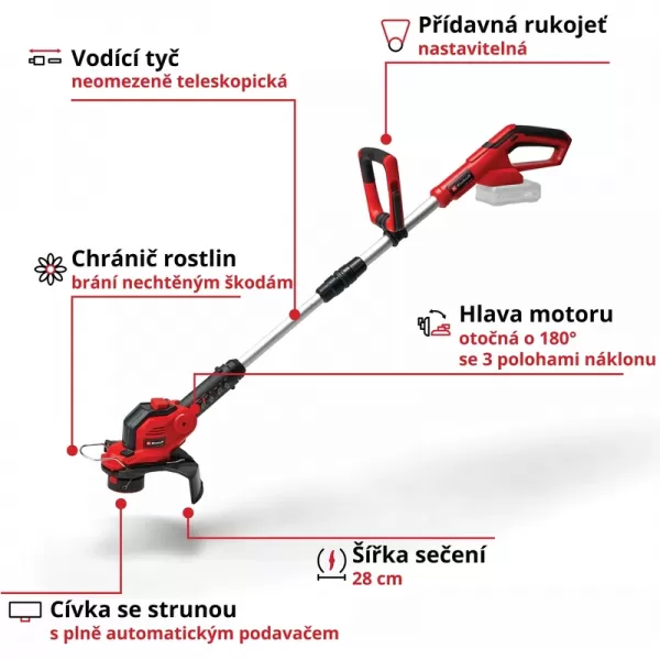 Aku vyžínač 18V/bez aku GE-CT 18/28 Li-Solo Einhell 3411242