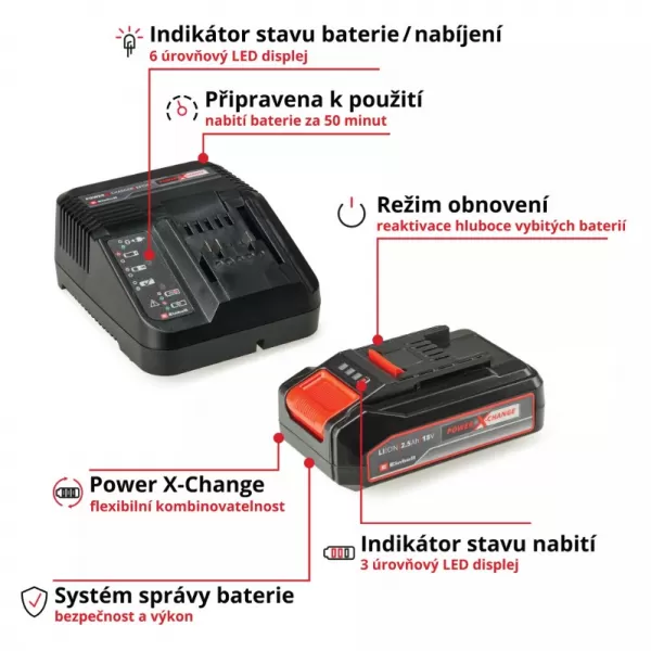 PXC startovací sada 18V 2,5Ah PXC Starter Kit Einhell 4512097