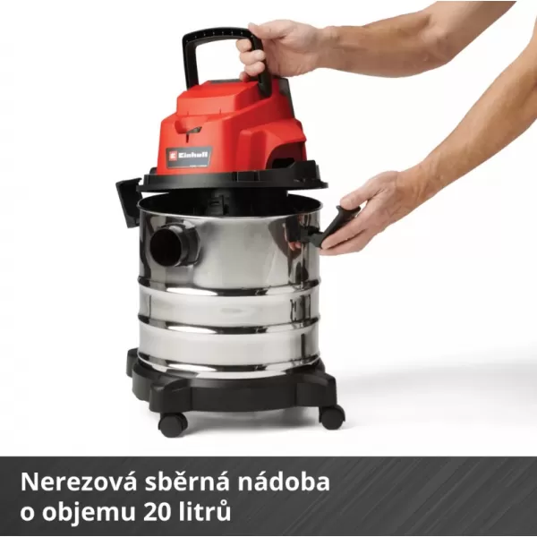 Aku vysavač na mokré a suché vysávání 18V/bez aku TC-VC 18/20 Li S-Solo Einhell 2347130