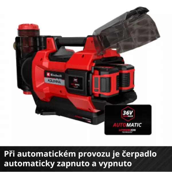 Aku automatické zahradní čerpadlo 36V/bez aku AQUINNA 36/38 F LED AUTOMATIC Einhell 4180420