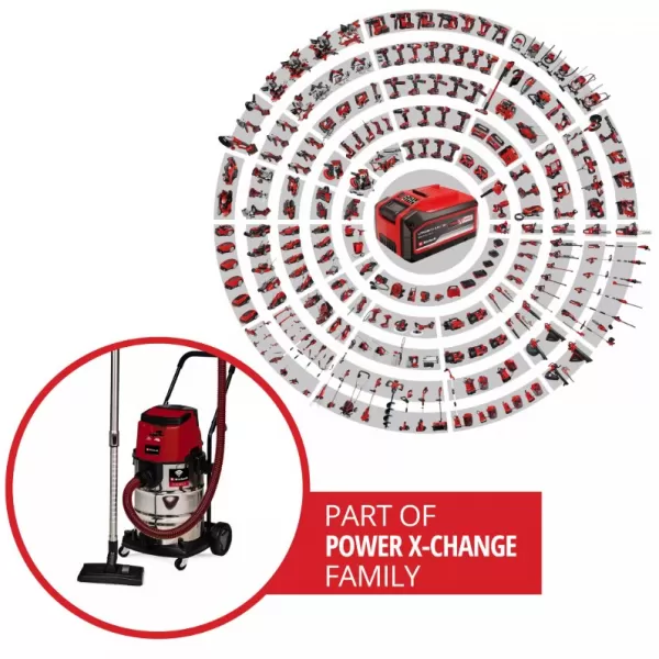 Aku vysavač na mokré a suché vysávání 36V/bez aku TP-VC 36/30 S Auto-Solo Einhell 2347143