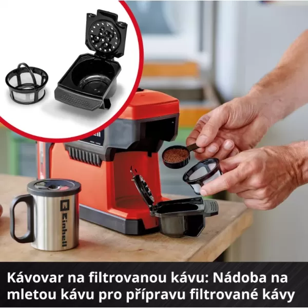 Aku kávovar 18V/bez aku TE-CF 18 Li-Solo Einhell 4609990