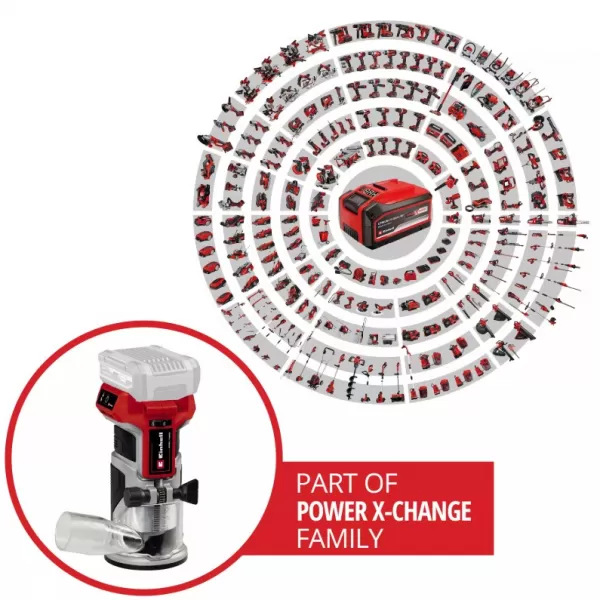 Aku ohraňovací frézka 18V/bez aku TP-ET 18 Li BL - Solo Einhell 4350412