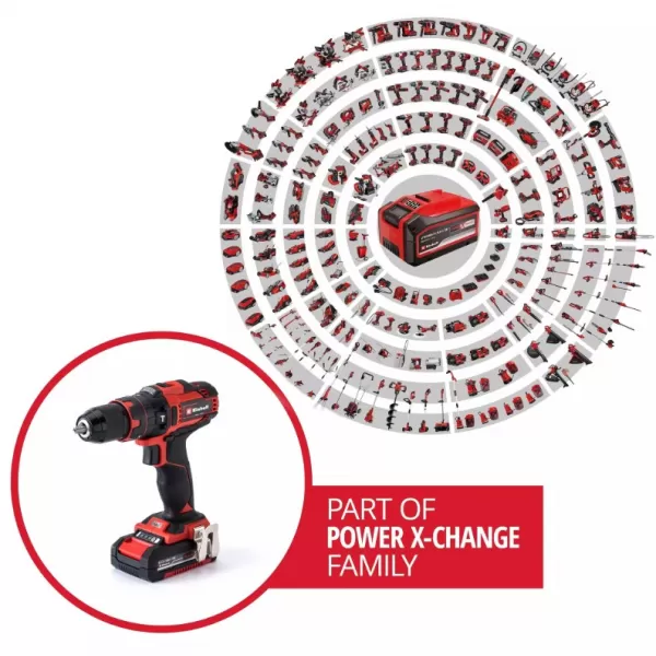 Aku příklepový šroubovák 18V/2x2,0 Ah TE-CD 18/40 Li-i +64 Einhell 4513992